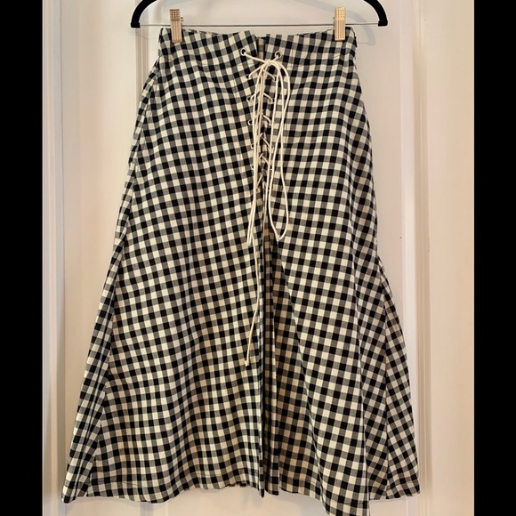 ANTHROPOLOGIE Eva Franco brand A-line Gingham skirt - Picture 3 of 9